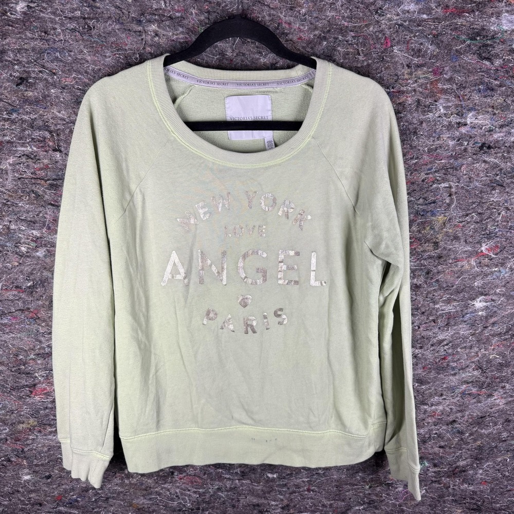 Victorias Secret Sweatshirt Womens Large Angel Paris New York Pullover Crewneck